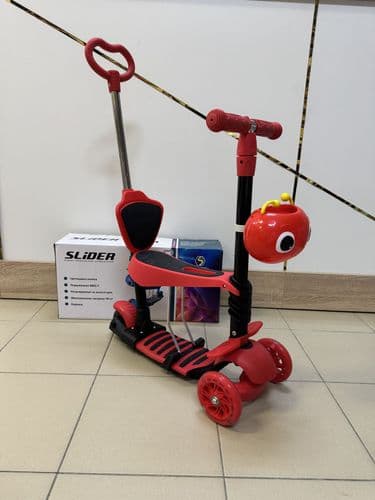 НОВЫЙ Самокат трехколесный с ручкой управления slider IT50R + БЕСПЛАТНАЯ ОТПРАВКА