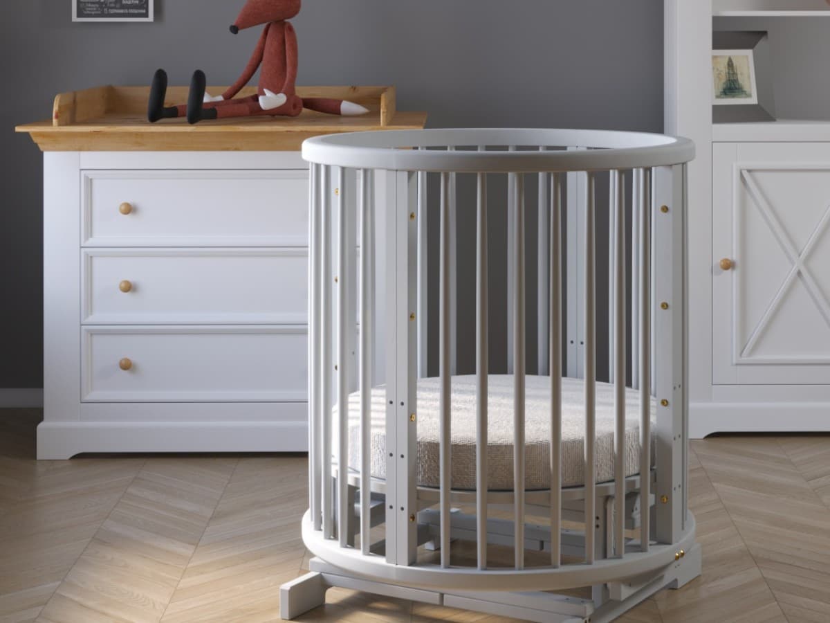 Кровать детская овальная без м/м 20.16.20.38.14 "Bambini" цвет Серый