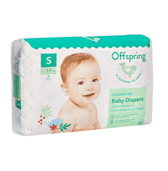 Подгузники детские Offspring S 3-6кг Первый Новый Год / OF01S48XMAS