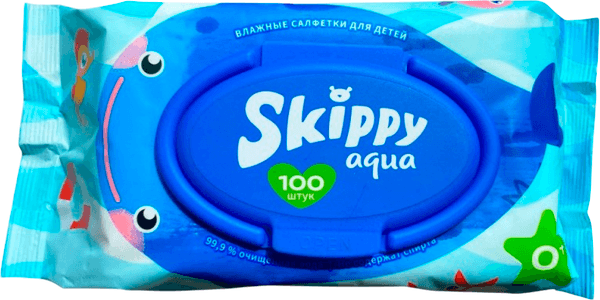Влажные салфетки детские Skippy Aqua