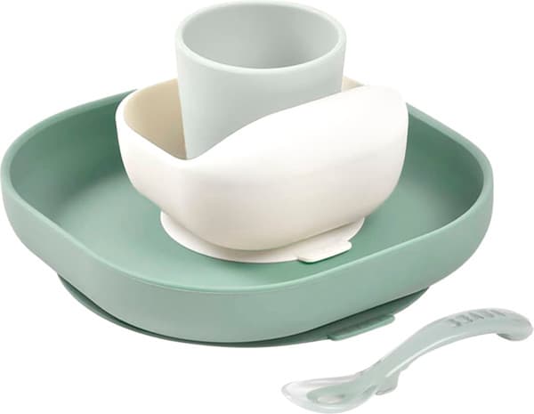 Набор посуды для кормления Beaba Coffret Repas Silic Vert Sauge 913603