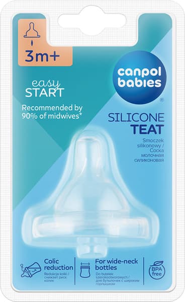 Соска Canpol Круглая переменный поток EasyStart / 21/724 2