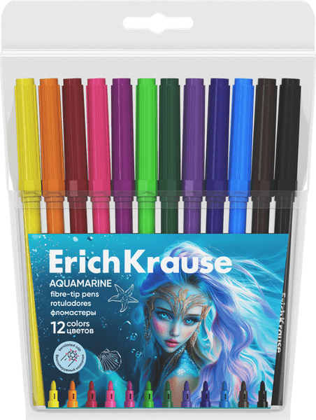 Фломастеры Erich Krause Aquamarine / 65184