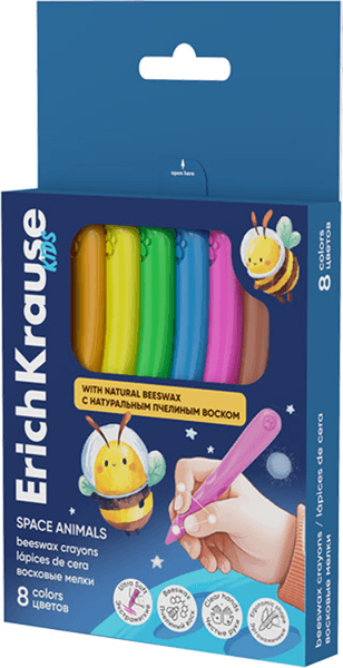Восковые мелки Erich Krause Kids Space Animals / 65456