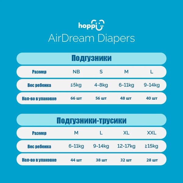 Подгузники детские Hoppi AirDream L 9-14кг / HB-028-L 9