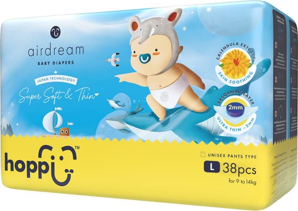 Подгузники-трусики детские Hoppi AirDream L 9-14кг / HB-029-L