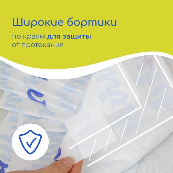 Набор пеленок одноразовых детских Wolna 45х60 / 01WL8 6