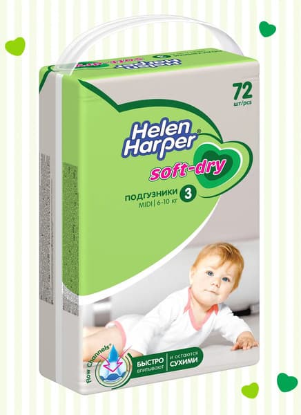 Подгузники детские Helen Harper Soft & Dry Midi 6
