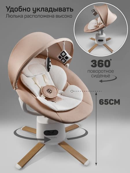 Качели для новорожденных Amarobaby Jolly swing | AB25-22JOLLY/0300 4