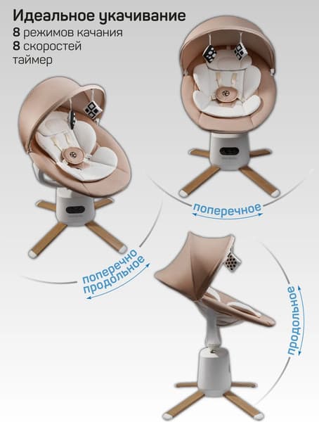 Качели для новорожденных Amarobaby Jolly swing | AB25-22JOLLY/0300 5