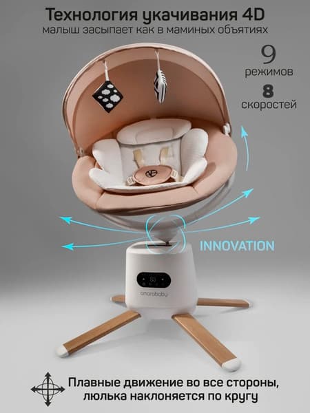 Качели для новорожденных Amarobaby Jolly swing | AB25-22JOLLY/0300 6