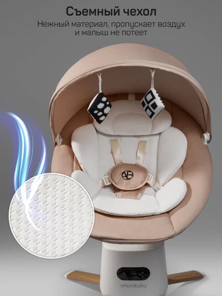 Качели для новорожденных Amarobaby Jolly swing | AB25-22JOLLY/0300 9