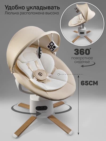 Качели для новорожденных Amarobaby Jolly swing / AB25-22JOLLY/3300 4