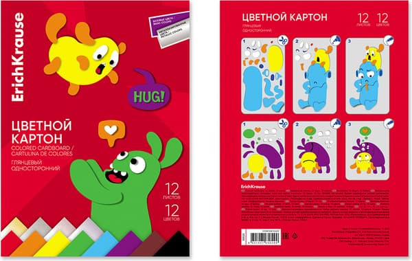 Набор цветного картона Erich Krause Jolly Friends / 65629 3