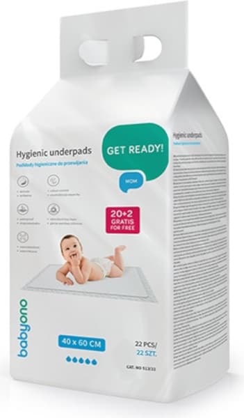 Набор пеленок одноразовых детских BabyOno 40x60см 513/22