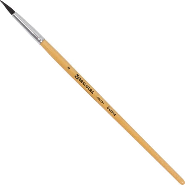Кисть для рисования Brauberg Белка №4 / 200181 2