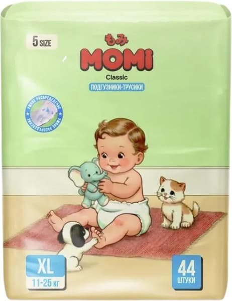 Подгузники-трусики детские Momi Classic XL 11-25кг