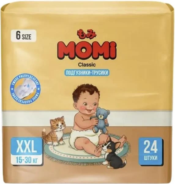 Подгузники-трусики детские Momi Classic XXL 15-30кг