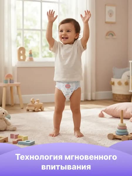 Подгузники-трусики детские Boomy Baby Pants ХL 4