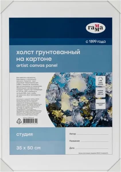 Набор холстов для рисования ГАММА Студия / 17123550 2