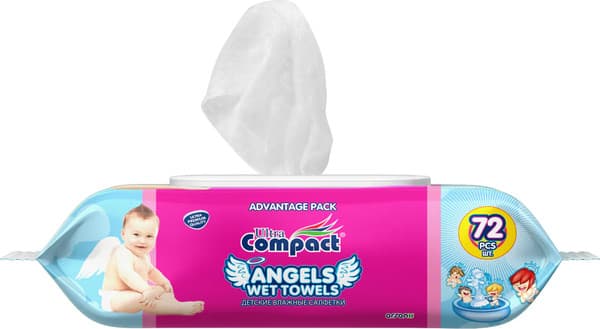 Влажные салфетки детские Ultra Compact Angels 3
