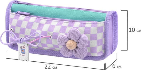 Пенал Brauberg Kids. Checked Flower / 274581 6