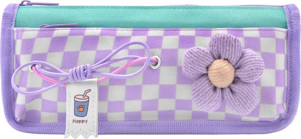 Пенал Brauberg Kids. Checked Flower / 274581 2