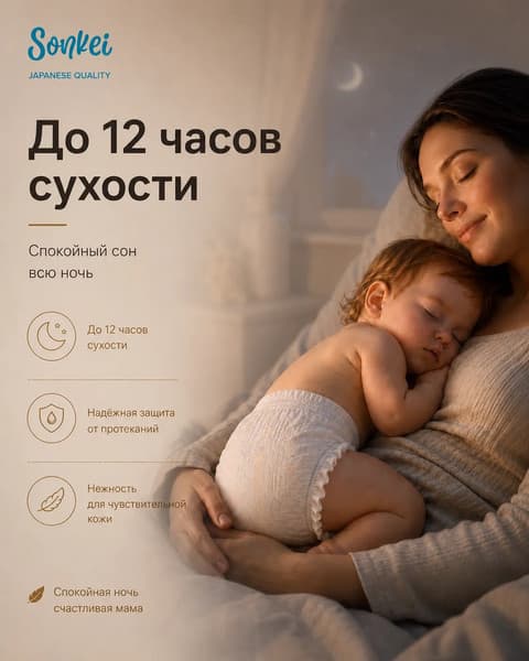 Подгузники детские SONKEI Super Thin Nb 2-5кг 9