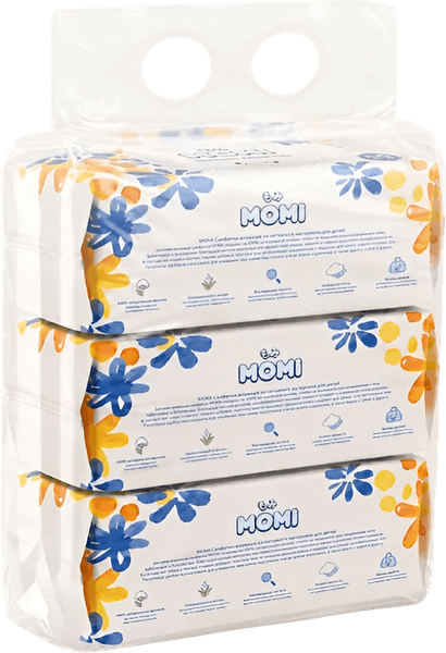 Влажные полотенца детские Momi 3x60шт