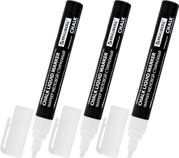 Набор маркеров Brauberg Chalk Liquid Marker / 152595 3