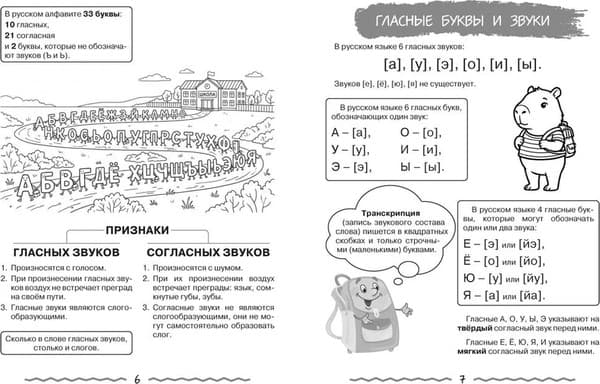 Учебное пособие КоЛибри Русский язык для начальной школы в таблицах и комиксах 4