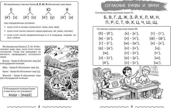 Учебное пособие КоЛибри Русский язык для начальной школы в таблицах и комиксах 5
