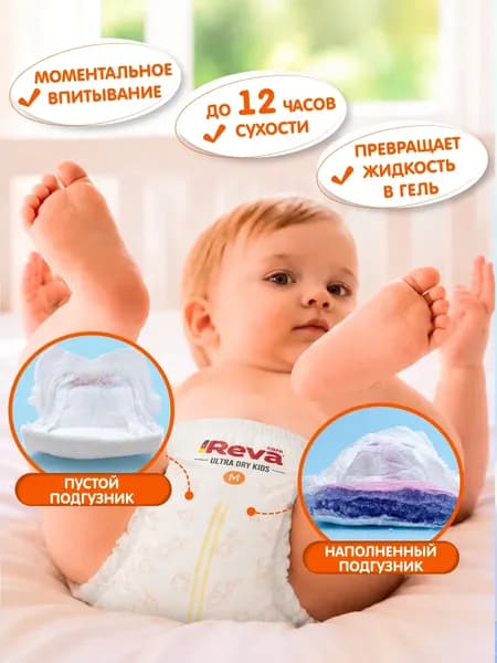 Подгузники-трусики детские Reva Care Ultra dry kids M 4