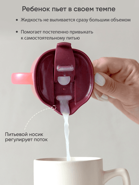 Поильник Paomma Кружка-непроливайка 3 в 1 5