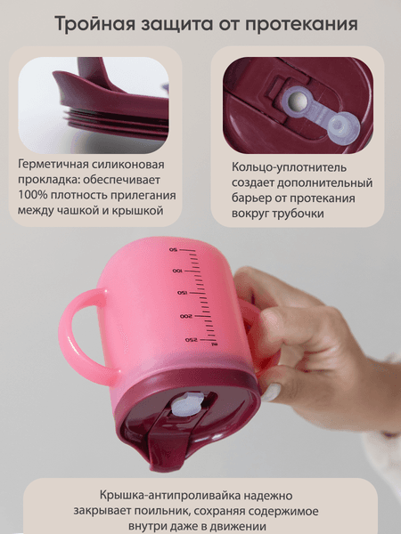 Поильник Paomma Кружка-непроливайка 3 в 1 7