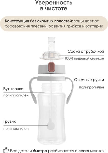 Поильник Paomma С трубочкой 8