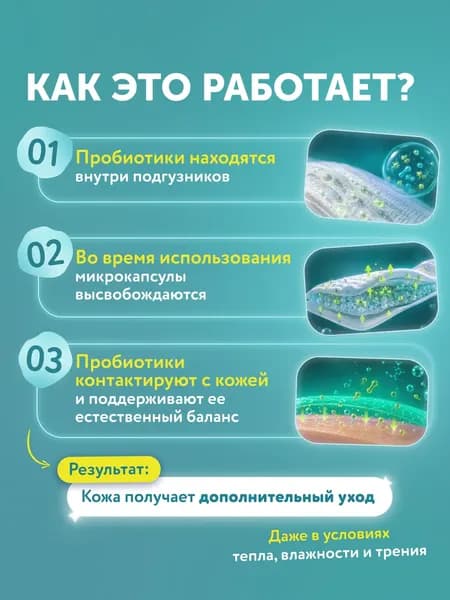 Подгузники детские Lovular Probiotic S 3-7кг 7