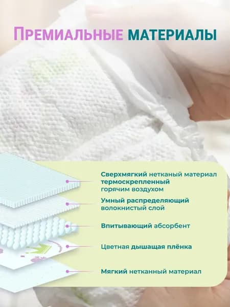 Подгузники детские Lovular Q M 6-10кг 5