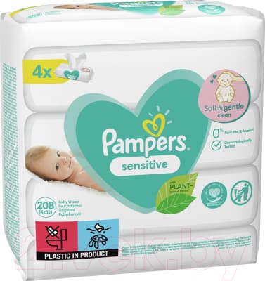 Влажные салфетки детские Pampers Sensitive 2