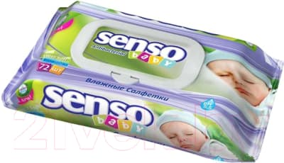 Влажные салфетки детские Senso Baby С клапаном