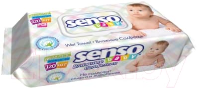 Влажные салфетки детские Senso Baby С клапаном