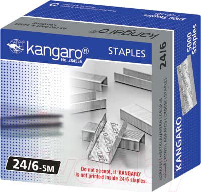 Скобы канцелярские Kangaro 24/6-5M