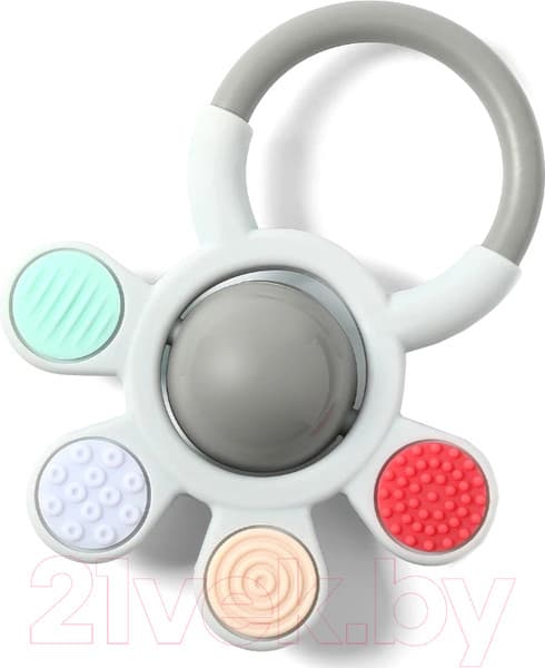 Прорезыватель для зубов BabyOno Ortho с погремушкой / 488