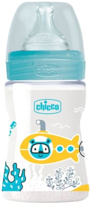 Бутылочка для кормления Chicco Well-Being Boy с силиконовой соской / 00028611200000