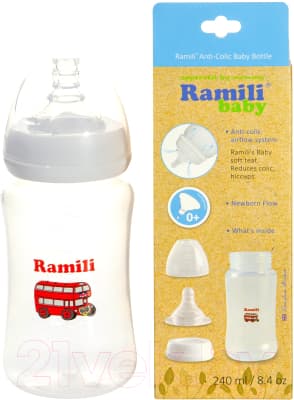 Бутылочка для кормления Ramili Baby / 240ML 3