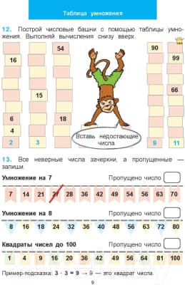 Рабочая тетрадь Попурри Математический тренажёр. 3 класс 9