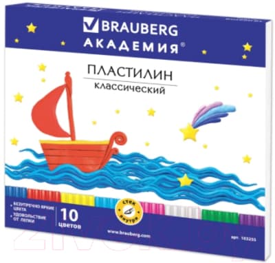 Пластилин Brauberg Академия / 103255