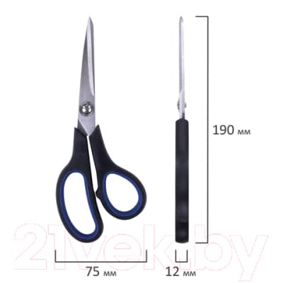 Ножницы канцелярские Brauberg Soft Grip / 230762 10