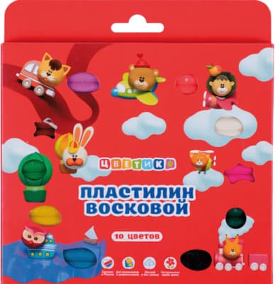 Пластилин восковой Цветик 3241784