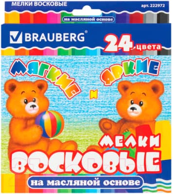 Восковые мелки Brauberg 222972